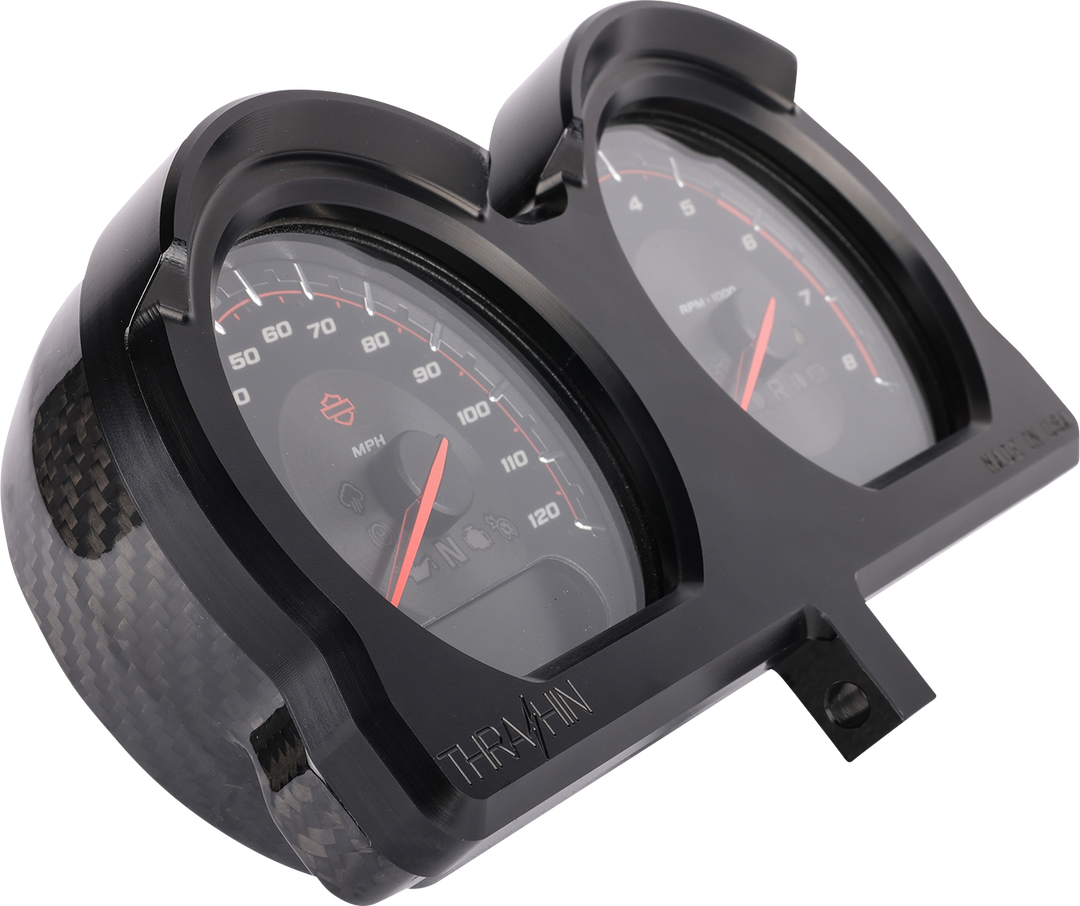 THRASHIN SUPPLY CO. Gauge Relocation Kit - Front - Black TSC-2707-1