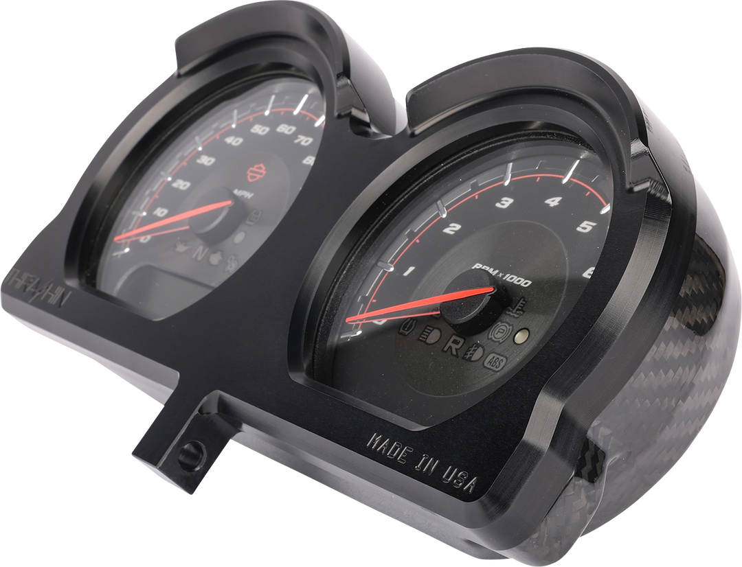 THRASHIN SUPPLY CO. Gauge Relocation Kit - Front - Black TSC-2707-1