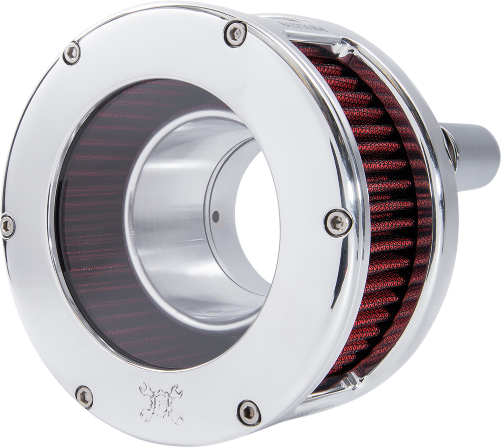 FEULING PARTS BA Series Air Cleaner Kit - Chrome - Red Filter 5438