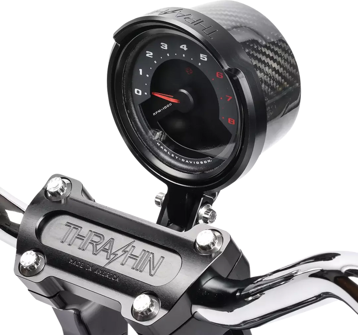 THRASHIN SUPPLY CO. Gauge Relocation Kit - Front - Black TSC-2710-1