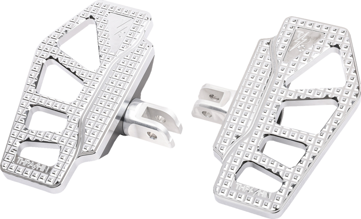 THRASHIN SUPPLY CO. Apex Mini Floorboards - Driver - Chrome TSC-2217-3-SF