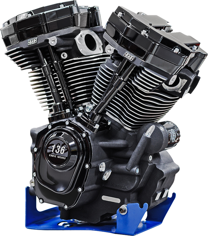 S&amp;S CYCLE MK136 Black Edition Engine - Oil Cooled - 49 State - M8 Touring 310-1290