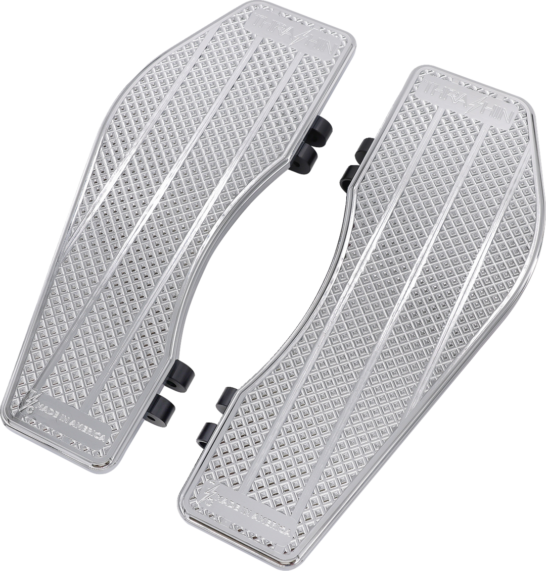 THRASHIN SUPPLY CO. Floorboards - Driver - Chrome TSC-2200-3