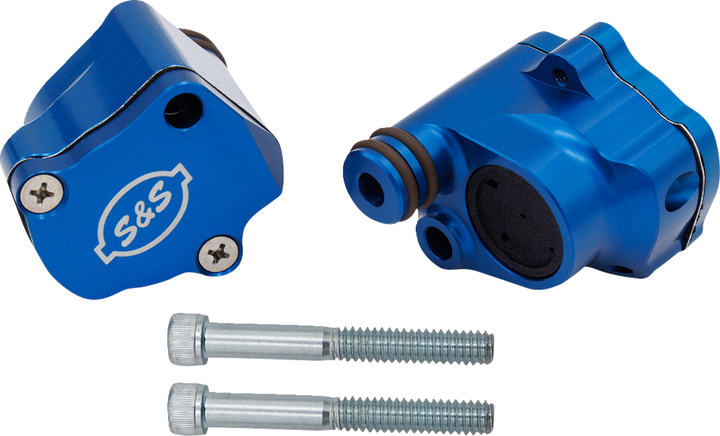 S&amp;S CYCLE Billet Head Breather Kit - Anodized Blue - M8 900-1186