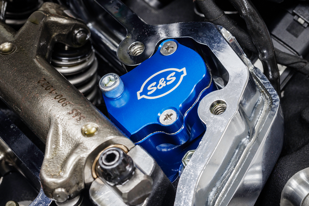 S&S CYCLE Billet Head Breather Kit - Anodized Blue - M8 900-1186