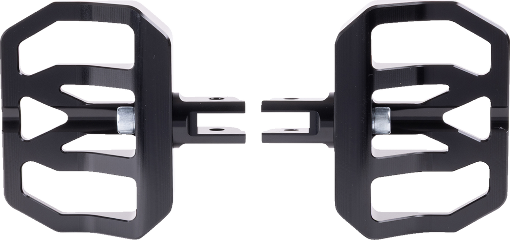 THRASHIN SUPPLY CO. Mini Aggressor Floorboards - Black - Front TSC-2031-1-SF