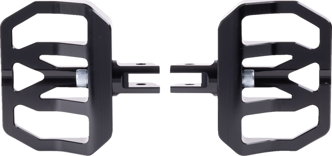 THRASHIN SUPPLY CO. Mini Aggressor Floorboards - Black - Front TSC-2031-1-SF