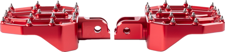THRASHIN SUPPLY CO. Mini Aggressor Floorboards - Red - Front TSC-2031-2-SF