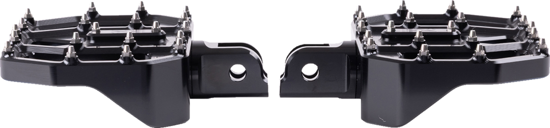 THRASHIN SUPPLY CO. Mini Aggressor Floorboards - Black - Front TSC-2031-1-SF