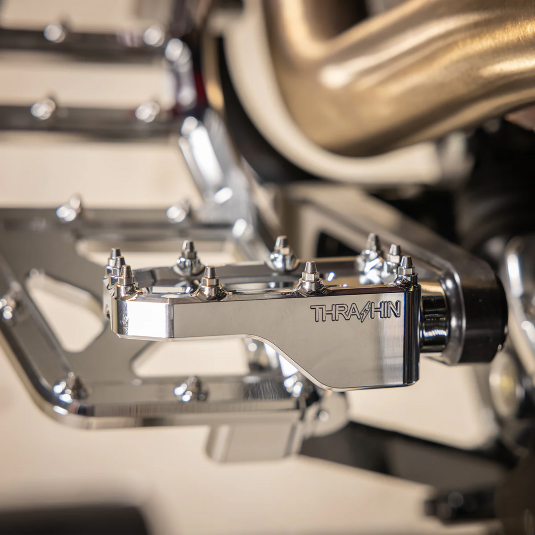 THRASHIN SUPPLY CO. Aggressor Brake Pedal - Chrome - Touring TSC-2221-3