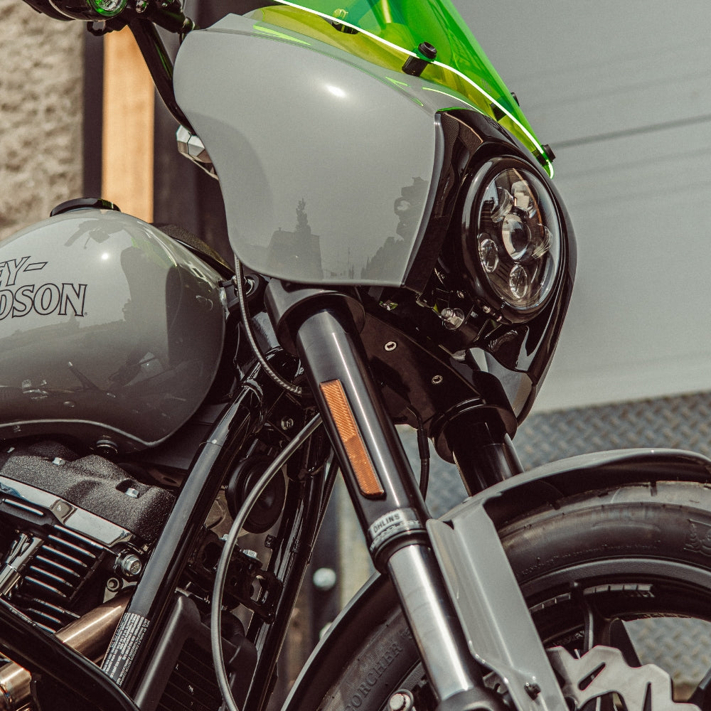 OG 2020-Up Softail Lowrider S &amp; ST Lower Triple Tree kit installed on a 2024 Softail Low Rider ST FXLRST