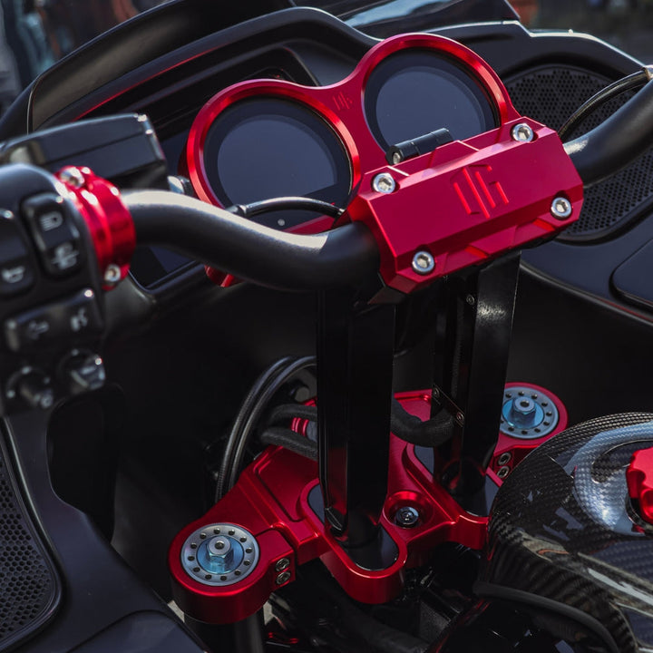 OG 8.5" Pull Back Risers installed on a Road Glide Black FLTR 2019