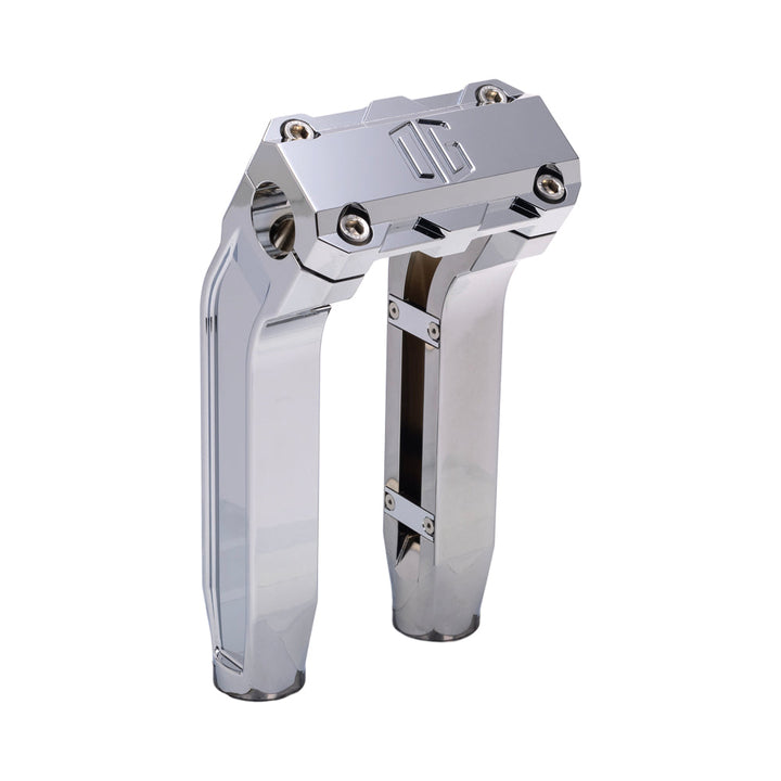 OG Chrome 8.5 inch Pull Back Risers with Chrome Standard Top Clamp