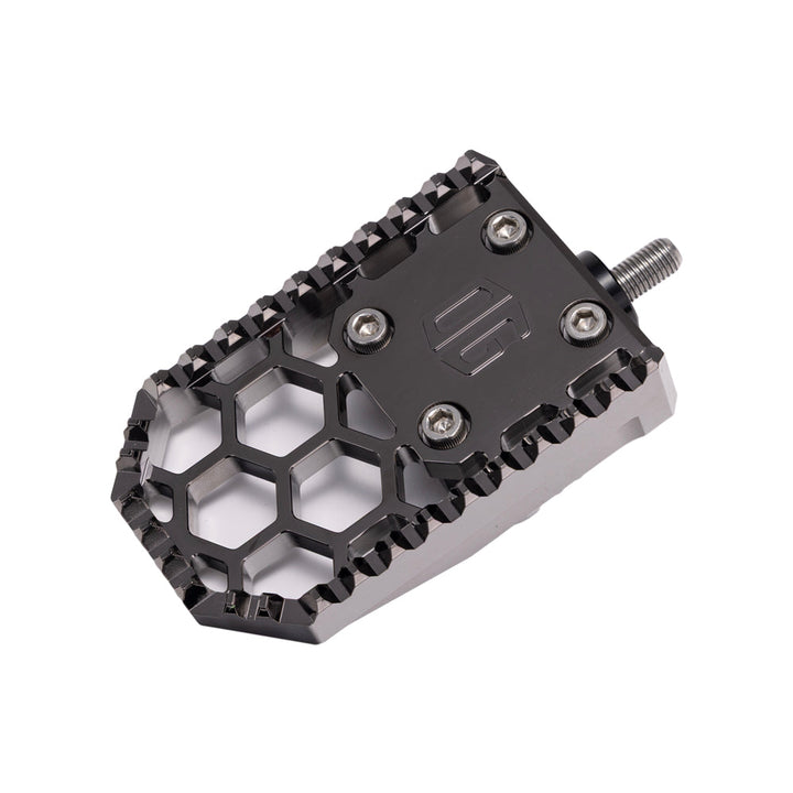 Black Chrome Harley Davidson and Indian Touring Bagger Brake Pedal Gripper kit for Adjustable Brake Arm