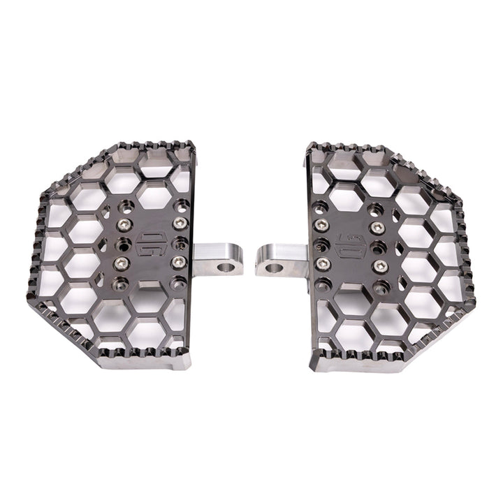 Original Garage Moto Black Chrome Mini Floorboards for Harley-Davidson