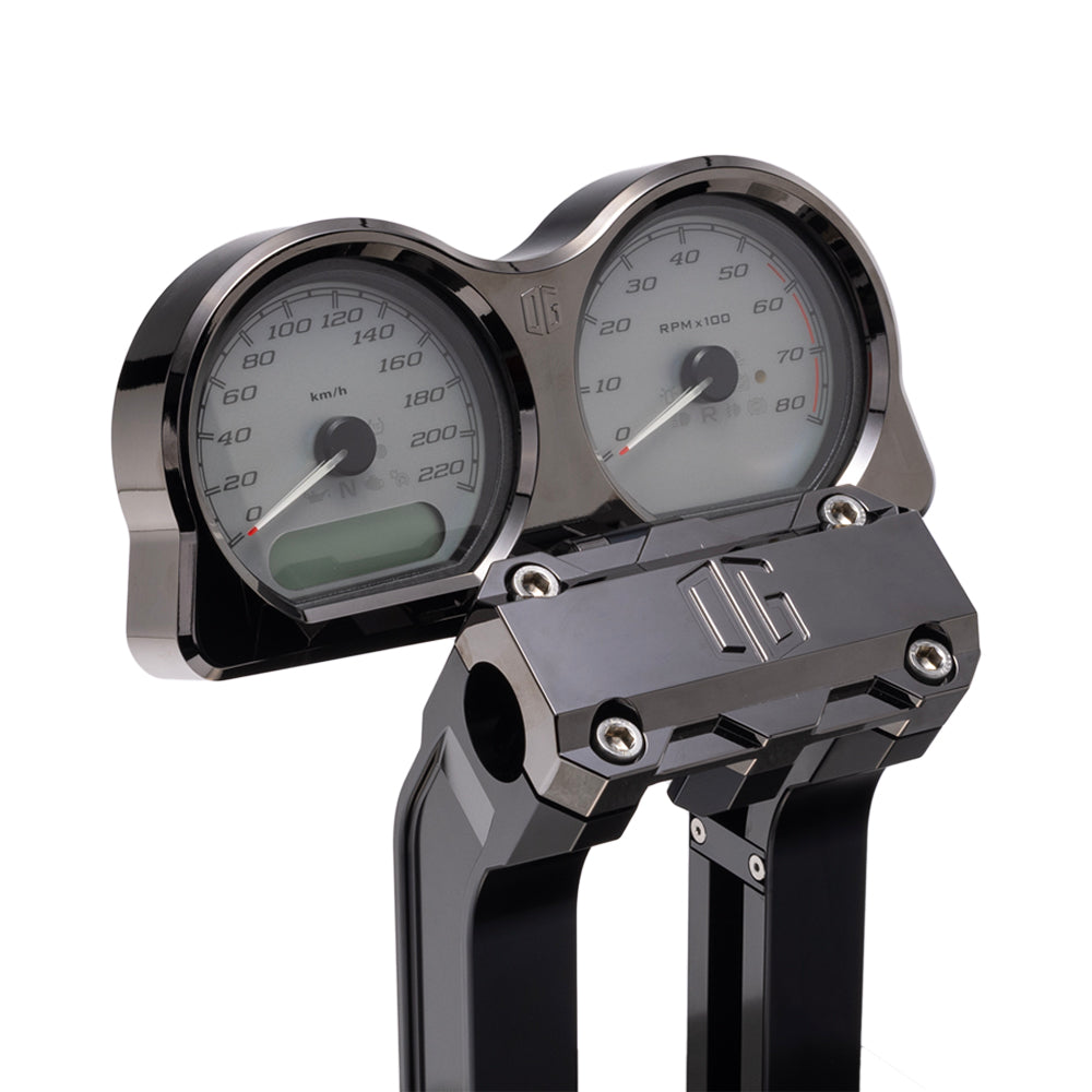 OG Black Chrome Road Glide Billet Gauges Bezel Rear Mount