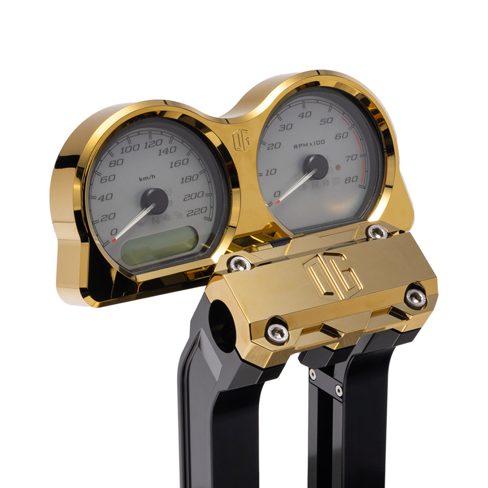 OG Gold Plating Road Glide Billet Gauges Bezel Rear Mount